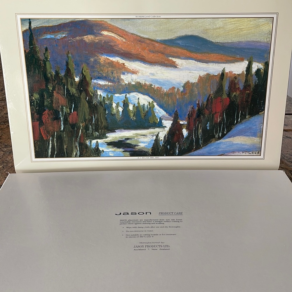 Winter landscape - cork-backed placemat - use as intended or as art